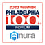 Anura wins Philadelphia 100 P100 2023 award logo